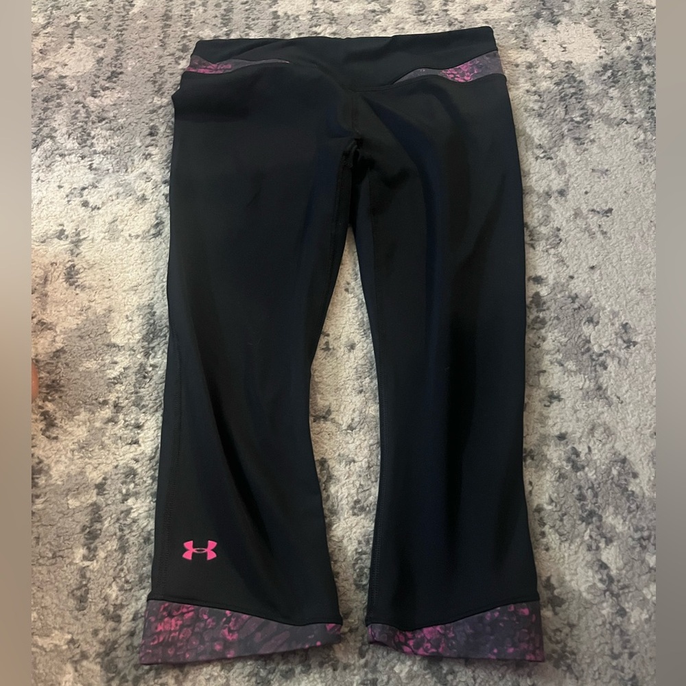 Under Armour Black Pants with Pink Details